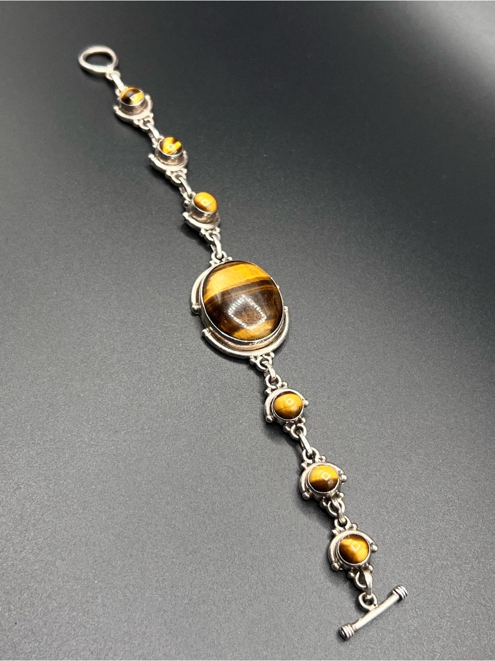 Sterling Silver Tiger's Eye Bracelet